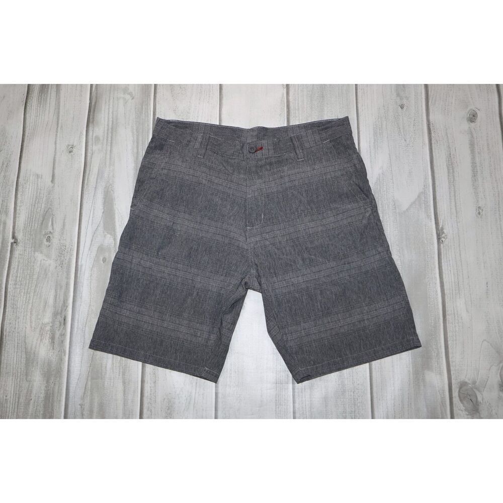 Burnside Casual Shorts Men's Size 34 Golf Gray Plaid Flat Front EUC Summer